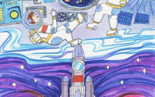 未来科技画太空 科幻科技绘画主题，太空未来居住和智能 未来农业等三大主题的作品