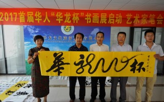 华龙杯短视频制作 2017首届华人“华龙杯”书画展在东营启动 助力中华黄河龙景区建设